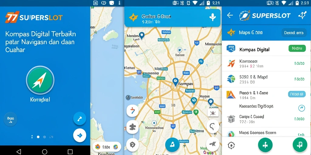 Antarmuka sederhana aplikasi Kompas Digital 77SUPERSLOT.