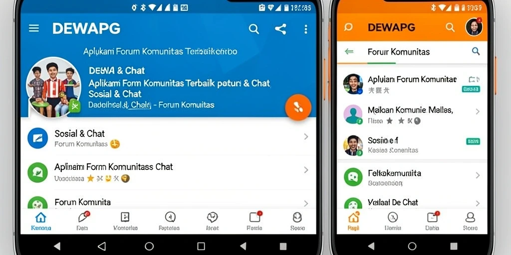 Antarmuka DEWAPG yang menarik dan fungsional untuk Forum Komunitas.