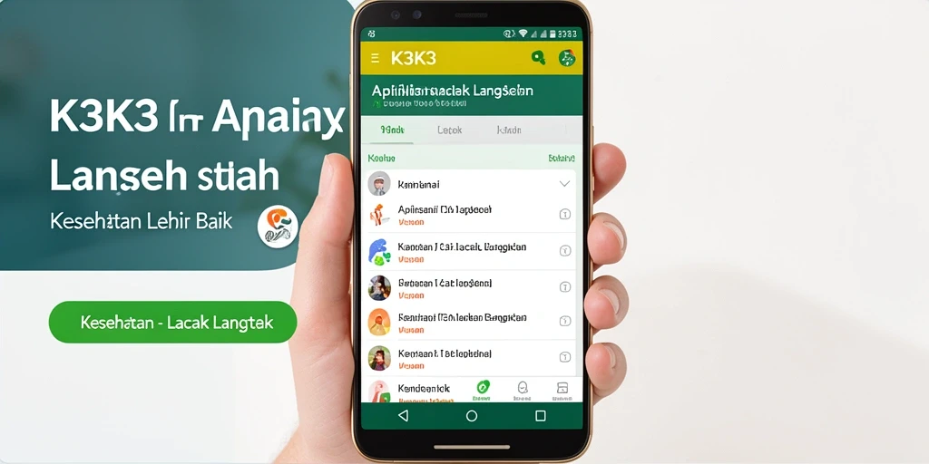 Screenshot tampilan utama dari aplikasi Lacak Langkah K3K3.