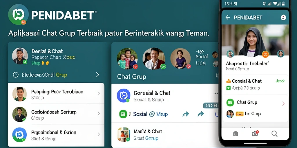 Tampilan antarmuka PENIDABET yang menarik dengan fitur Chat Grup yang intuitif.