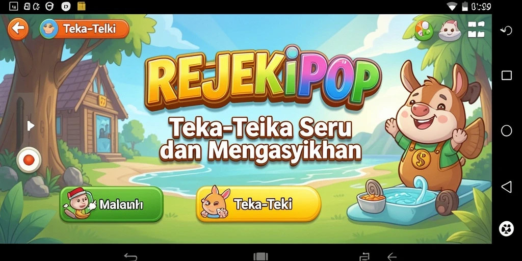 Antarmuka permainan REJEKIPOP menampilkan berbagai teka-teki yang menarik.